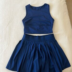 Target All In Motion Navy Blue Workout Skirt + Top Set